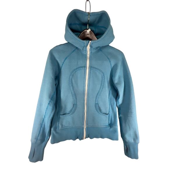 Lululemon Scuba Hoodie Jacket Wee Are From Space Yellow Beaming Blue Size: 8 - Picture 1 of 10